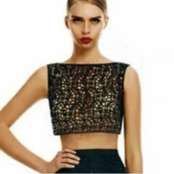 NEW! MISHA COLLECTION Valentina Crochet Set Black - Picture 2 of 8